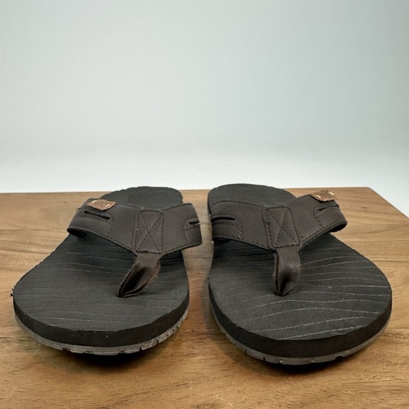 Mens Flojos WaveRunner Chocolate Brown Casual Thong Sandals Flip Flops Size 7 D‎ - Picture 3 of 8
